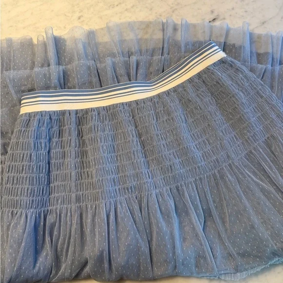 Anthropologie Sky Blue Tulle Midi Skirt - Picture 4 of 4